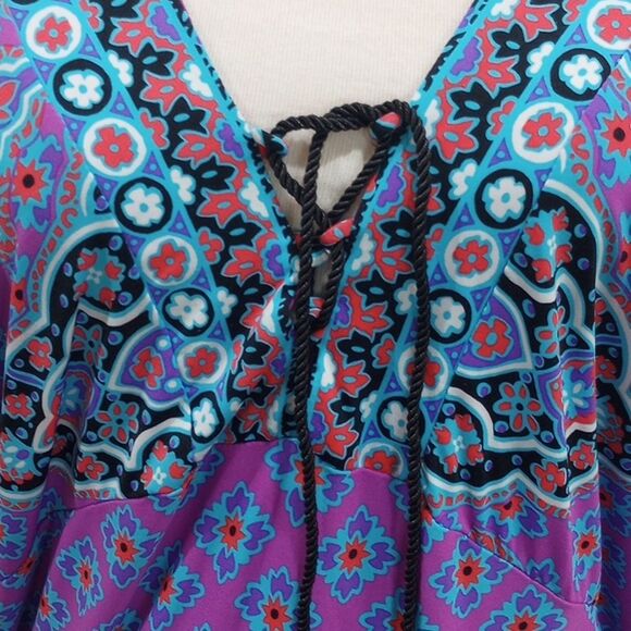 Nanette Lepore Moroccan Medallion Print Swim Cover Up Tunic - S - Picture 11 of 16
